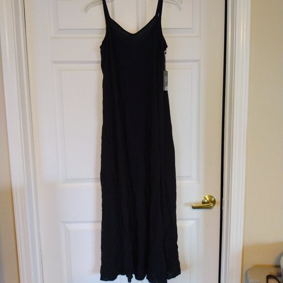 Vince Camuto Women's Black Sleeveless V-Neck Challis Dress Size S - Picture 2 of 3